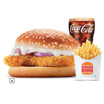 Crispy Chicken Burger+Fries(Reg)+Coca Cola,