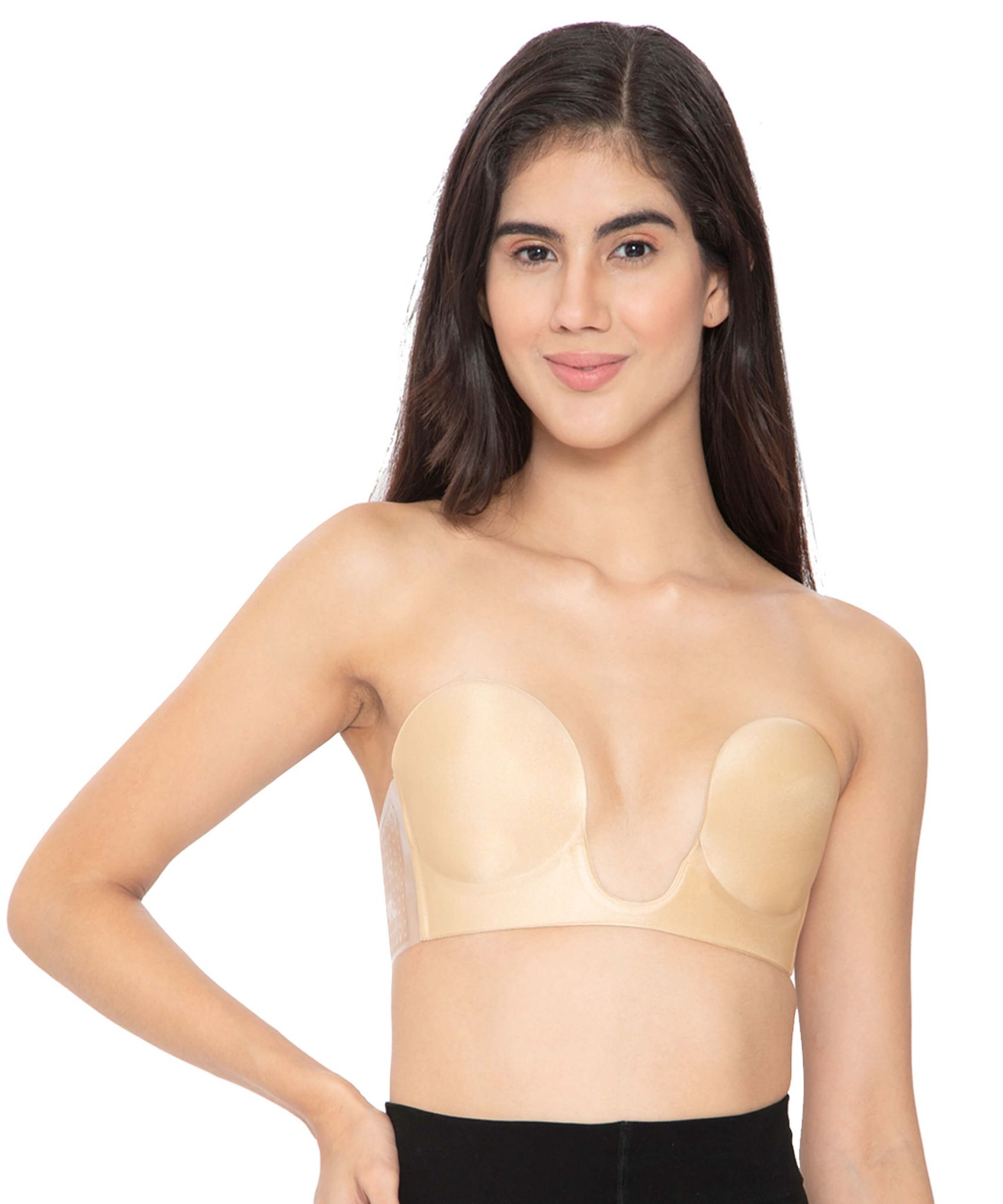 Jaclyn Stick On Padded Bra-Beige / C