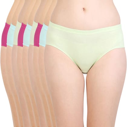 Bodycare women's combed cotton assorted Hipster Panty Pack of 9 ( 2C-D )