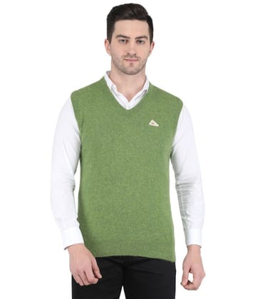 Monte Carlo - Olive Woollen Mens Regular Fit Pullover Sweater ( Pack of 1 ) - None