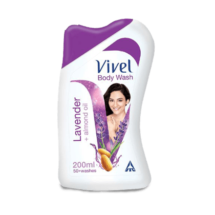 Vivel Body wash - Lavendar + Almond Oil, 200 ml Bottle