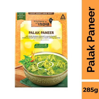 Kitchens of India Ready to Eat PALAK PANEER - Heat and Eat Indian Meal-Kitchens of India Ready to Eat PALAK PANEER - Heat and Eat, Indian Meal