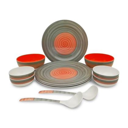 EKTRA | Premium Melamine | Dinner Set – Stardust (12 Pcs.) | Durable, Fade Proof