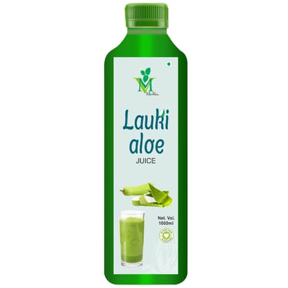 Mint Veda Lauki Aloe Vera Juice | Rejuvenates Skin and Hair | Natural Juice for Skin Care | No Added Sugar, 1 Liter Pack of 1