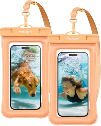 Pvc Aqua Shield Floating Waterproof Cover Case A610 - 2 Pack-All Mobile Models / Apricot / In Stock