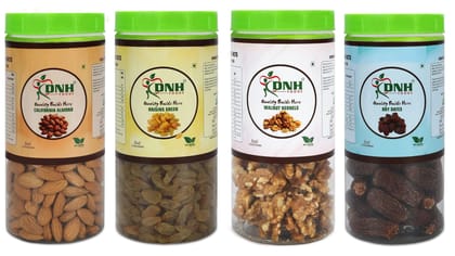 DRY FRUITS COMBO 1 KG  PACK  250G X 4 PC