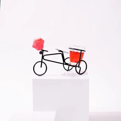 Bicycle Jelly Candle Stand-Cherry Red