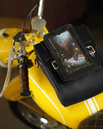 phone pouch-phone pouch with tank bag / black / in