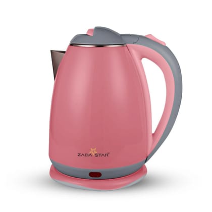 ZADASTAR 1.8L ZS COLOUR COOLTOUCH KETTLE | 1500W | Cool Touch Outer Body | Stainless Steel Inner Body | 1 Year Free Replacement Warranty (Pink)