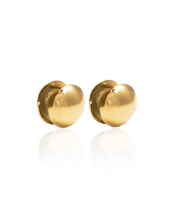 Classic Round Gold Stud Earrings