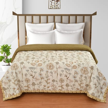 Dusky Gardenia 180 GSM AC Room Reversible Double Bed Comforter