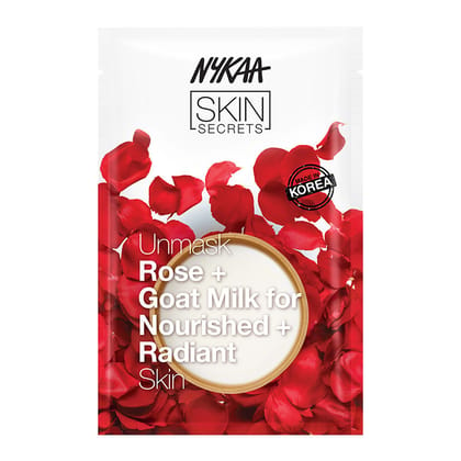 Nykaa Skin Secrets Exotic Indulgence Rose + Goat Milk Sheet Mask For Nourished & Radiant Skin(20ml)