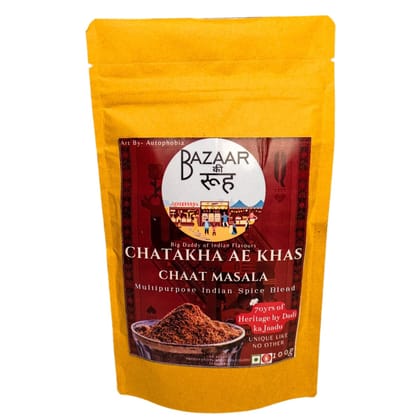 BazaaRooh Homemade Fresh Premium Quality Chatakha Ae Khas Chaat Masala (100 Gms)