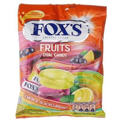 Fox's Crystal Clear Fruits Oval Candy, 125 gm