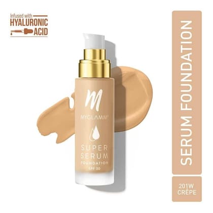 Myglam Super Serum Foundation - 201W CrÃªpe