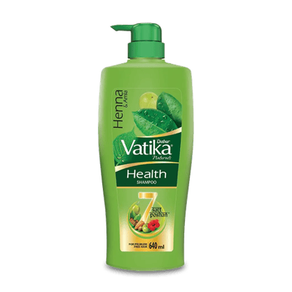 Dabur Vatika Naturals Health Shampoo With Henna & Amla, 640 ml Bottle