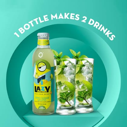 Lazy Cocktails Zero Sugar Mojito Pack of 6 (250ml each)