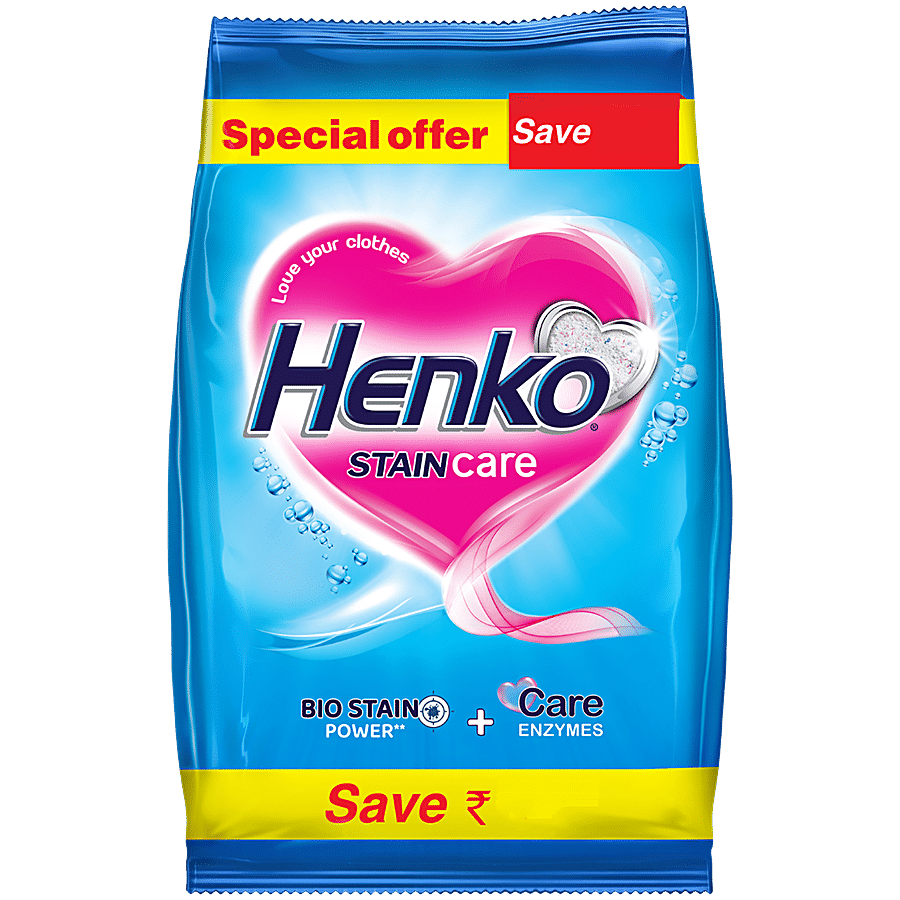 Henko Stain Care Detergent Powder, 1 kg Pouch