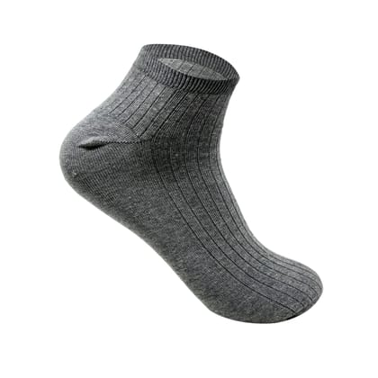 Ribbed Ankle Socks For Men - Light Grey