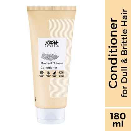 Nykaa Naturals Reetha & Shikakai Conditioner For Dull & Brittle Hair - Paraben And Sulphate Free(180ml)