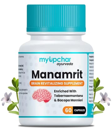 myUpchar Ayurveda Manamrit Brain Revitalizer-60 Veg Capsule|Enhance Memory,Focus, Learning, Clarity