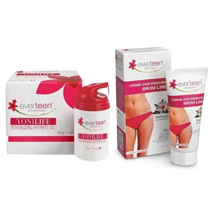 everteen Combo - Yonilife Revitalizing Gel 30g and Natural Bikini Line Hair Remover Creme 50g - 1 Each