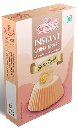 Butterfly Instant China Grass, 50g (Butter Scotch)  by Butterfly Dessert Mixes and Bakery Needs.