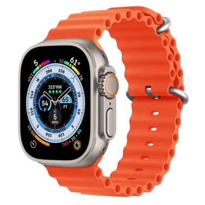 ApexX: 1.99" Affordable Bluetooth Calling Smartwatch with Magnetic Wireless Charging-Orange