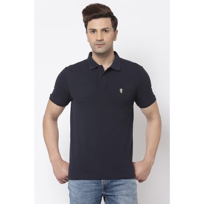 Red Tape Men Navy Polo Neck T-Shirt