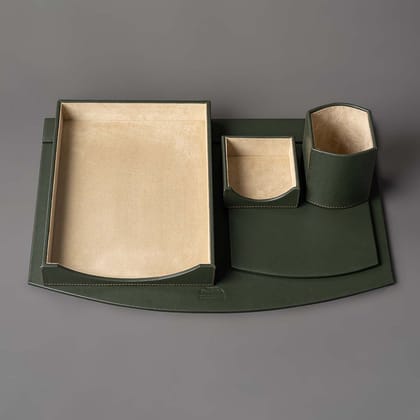 Arch Desktop Organizer Set Olive Green-Green