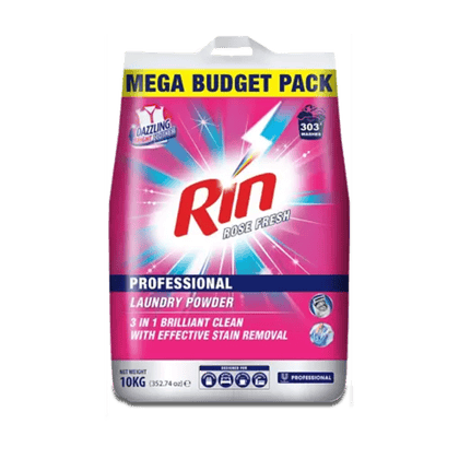 Rin Rose Fresh & Citrus Fragrance Professional Laundry Detergent Washing Powder, 9 kg Pack