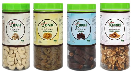 DRY FRUITS COMBO 1 KG  PACK  250G X 4 PC