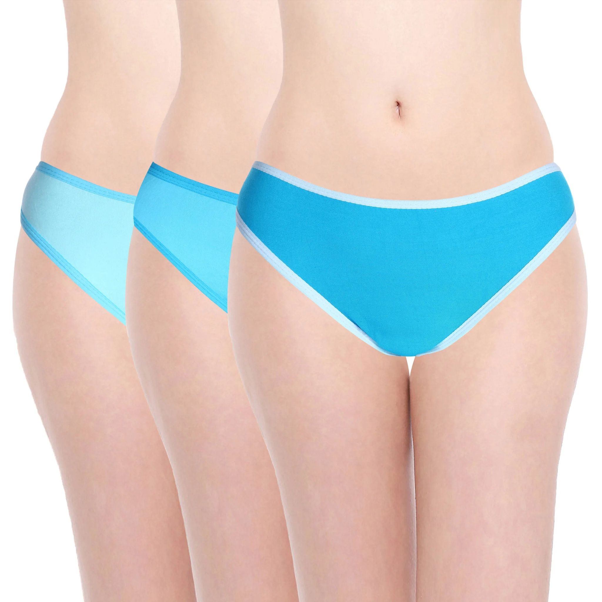 Rainbow Plan Blue Women's Bikini Set - Pack Of 3-M