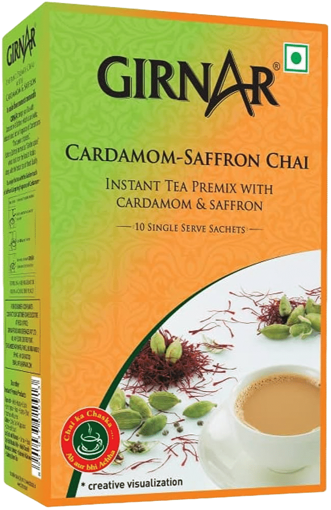 Girnar Instant Premix Tea With Cardamom Saffron, 140 gm