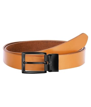 Elliot Beige Leather Formal Belt - Free Size