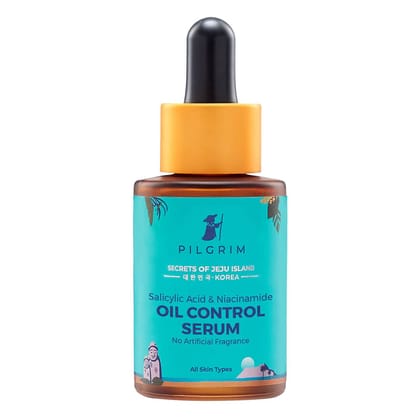 Pilgrim Salicylic Acid & Niacinamide Oil Control Serum, 30.0 ml | 1.0 fl. oz. | Suitable for Oily & Acne Prone Skin