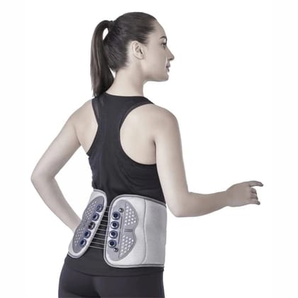 VISSCO-Flexi Lacepull LS Belt (Moderate Support)|Provides Support to the Lower Back | With Lace Pull Mechanism (Grey)