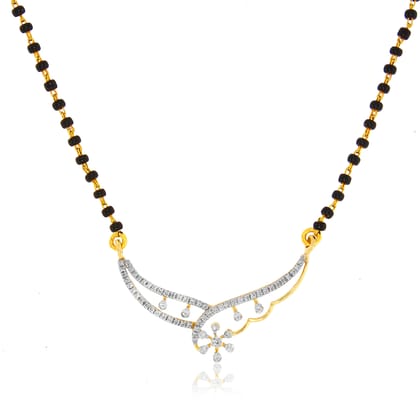 Senco Gold Passionate Flowret Diamond Mangalsutra