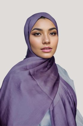 Crinkle Silk - Satin Hijab - Lavender-Lavender