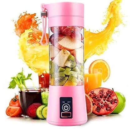 Portable Mini Travel Friendly USB Electric Juicer - 6 Blades (Protein Shaker)