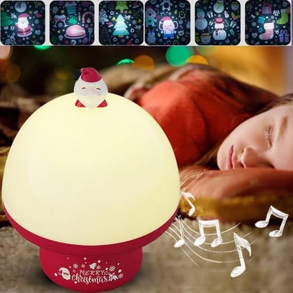 Christmas Projector Night Lamp With Music-Santa ( Red)