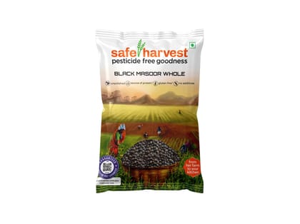 Safe Harvest Black Masoor Whole 1 Kg, Pesticide - Free