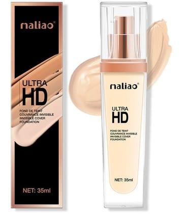 Maliao Ultra HD FOND DE TEINT Invisible Cover Foundation - Seamless Perfection (WHITE IVORY)