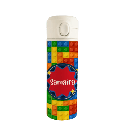 Personalised Stainless Steel Water Bottle - Lego Fun Flow