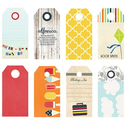 Nautical Small Decorative Tags - 8/Pkg