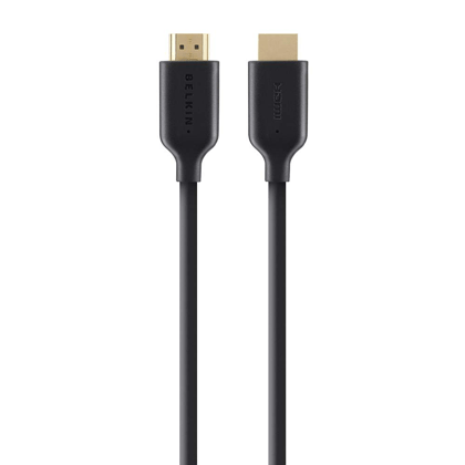 Belkin Gold-Plated High-Speed HDMI Cable with Ethernet, 1 Meter, Black & Gold