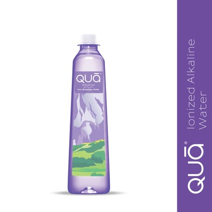 Qua Ionized Alkaline Water | 9.5 pH balance | 500 x 24 | Ionized Natural Mineral Water | Natural Electrolytes | Added Silver | Energy Boosting | From The Himalayan Foothills.