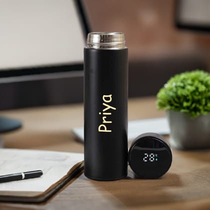 Intelligent Display Temperature Bottle-Black