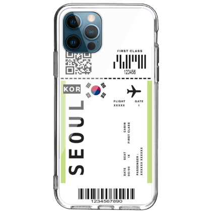 Seoul Ticket - Clear Printed Silicone Case For Apple iPhone Models-Apple iPhone 12 Mini