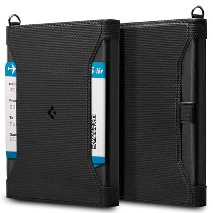 Leather Passport, Wallet Holder Travel Accessories with RFID Blocking Technology SIM Pin Included - Black-Passport Wallet / Black / In Stock